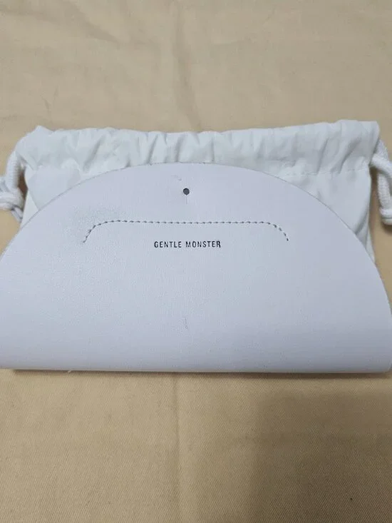Gentle Monster White Half-Moon Sunglasses | Authentic Eyewear Pouch, CASE ONLY - Picture 2 of 3